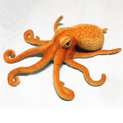Pulpo de Peluche Suave Naranja - Image 2