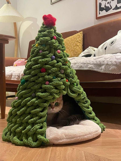 Nido Térmico para Mascotas en Lana Tejida - Kit Completo Navideño - Image 8