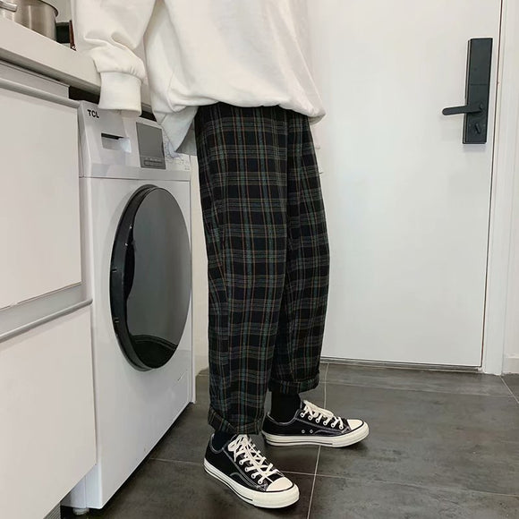 Pantalones Harem Cuadrille Estilo Coreano Sueltos para Hombre