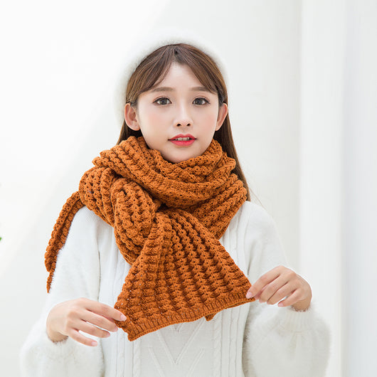 Bufanda de Lana Gruesa Estilo Coreano para Otoño e Invierno - Image 2