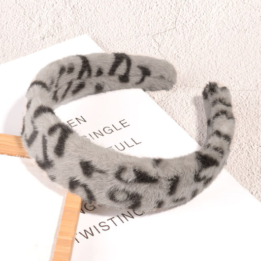 Diadema Estampado Leopardo Suave y Esponjosa - Image 11
