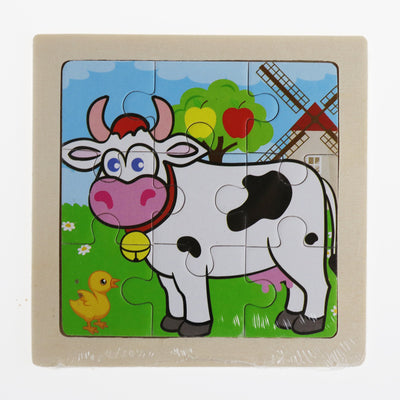Puzzle de Madera 3D Animales Infantil 9 Piezas con Diseño de Dibujos Animados - Image 6