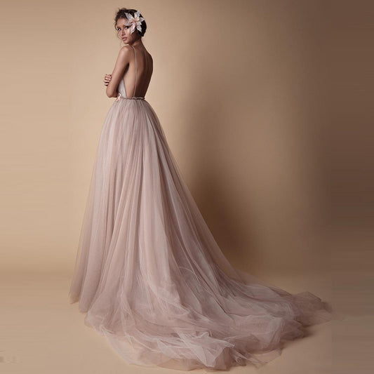 Vestido de Novia y Dama de Honor Elegante con Tirantes - Image 2