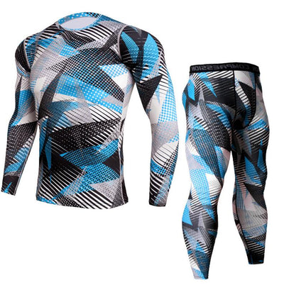 Conjunto Deportivo Ajustado de Manga Larga Secado Rápido para Hombre - Image 9