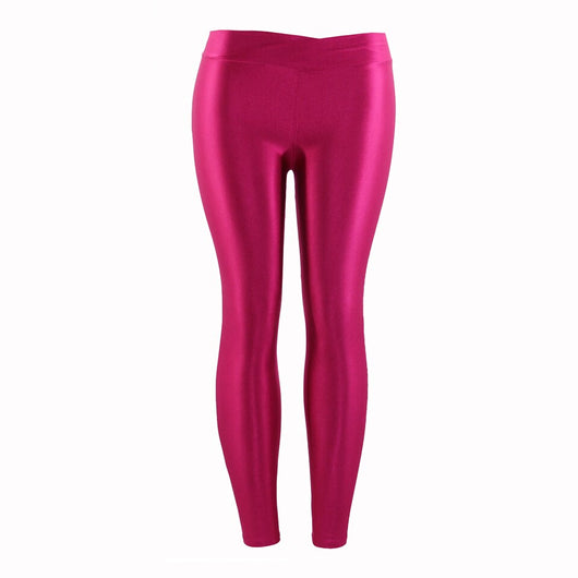 Pantalones Capri Elásticos Talle Bajo Brillante en Colores Neón para Mujer - Image 13