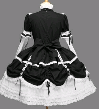 Vestido Gótico Retro de Encaje con Mangas Abullonadas - Disfraz Cosplay - Image 4
