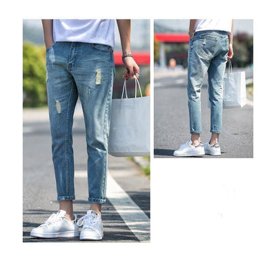 Pantalones Vaqueros Rotos Cortos para Hombre - Image 4