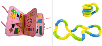 Tablero Educativo Sensorial con Actividades de Abotonado y Vestimenta para Bebés - Image 32