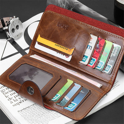 Cartera Vintage Trifold con Portadocumentos - Estilo Hunter - Image 6
