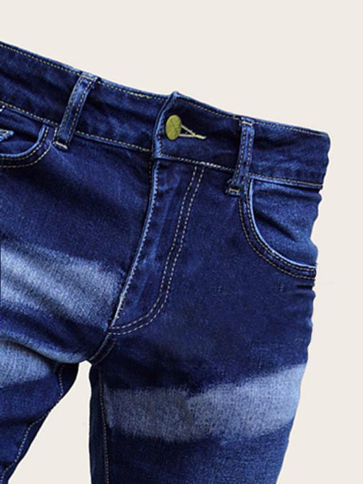 Jeans Slim Ajustados con Desgarre y Cierre Lateral - Estilo Urbano Personalizado - Image 4