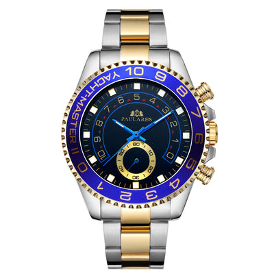 Reloj Automático de Acero Dorado con Esfera Luminosa para Hombre - Image 11