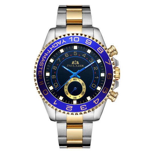 Reloj Automático de Acero Dorado con Esfera Luminosa para Hombre - Image 11