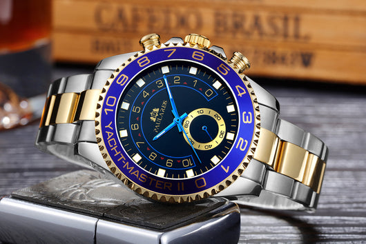 Reloj Automático de Acero Dorado con Esfera Luminosa para Hombre - Image 37