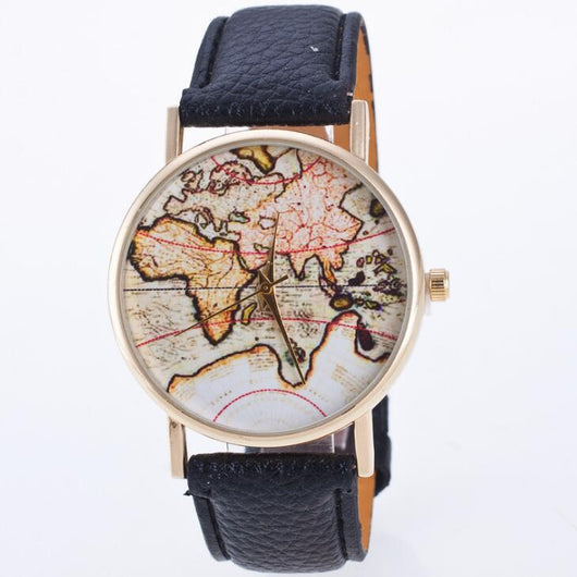 Reloj Vintage con Mapa Mundi - Image 2
