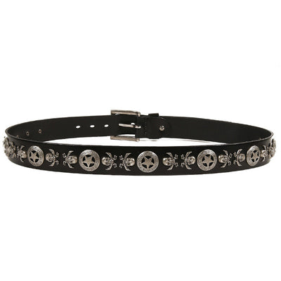 Cinturón de Cuero Unisex con Remaches - Estilo Versátil para Hombre y Mujer - Image 3