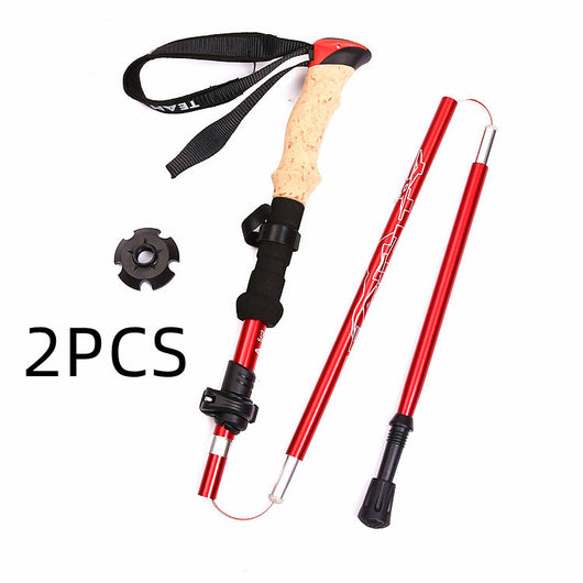 Bastón de Trekking Telescópico Plegable de 5 Secciones - Mango EVA Ergonómico - Image 9