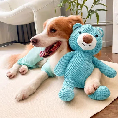 Juguete Masticable para Perros Grandes - Peluche Sonoro con Forma de Oso para Entrenamiento Dental