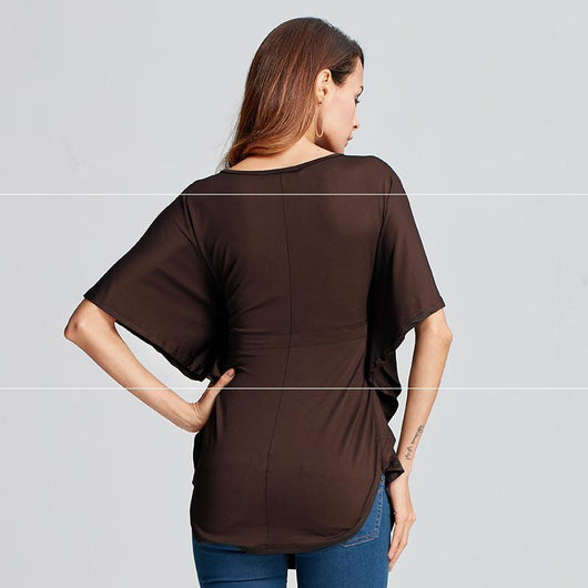 Blusa Manga Murciélago Mujer - Camisa Lisa Elegante - Image 5