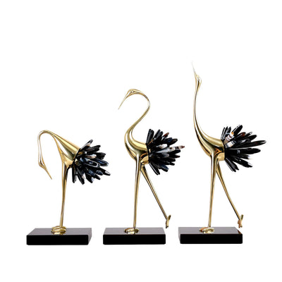 Ornamento de Grúa en Cobre Puro Estilo Moderno Lujo Ligero - Image 8