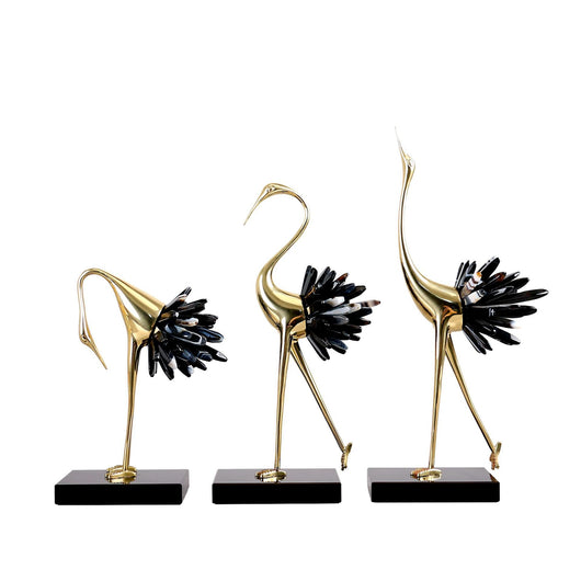Ornamento de Grúa en Cobre Puro Estilo Moderno Lujo Ligero - Image 8