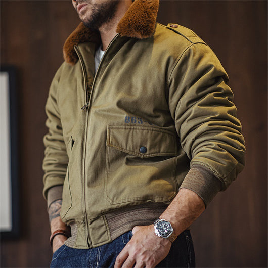 Chaqueta Acolchada Estilo Retro con Solapa Clásica - Image 9