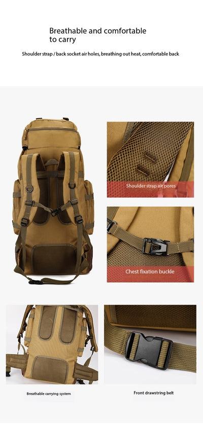 Mochila de Senderismo de Gran Capacidad - Resistente para Camping y Viajes Largos - Image 14