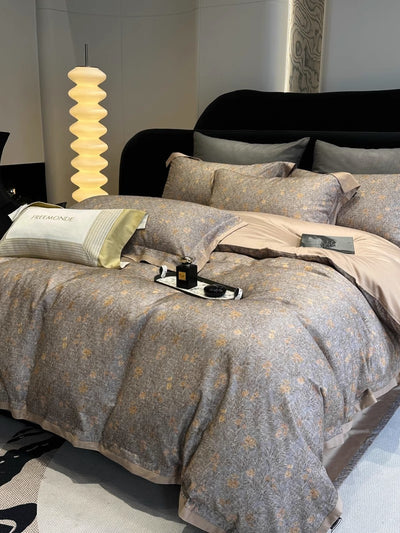 Juego de Cama Retro Algodón Peinado 4 Piezas - Calidez para Otoño e Invierno - Image 19