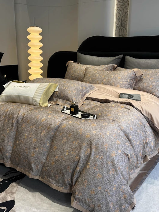 Juego de Cama Retro Algodón Peinado 4 Piezas - Calidez para Otoño e Invierno - Image 19