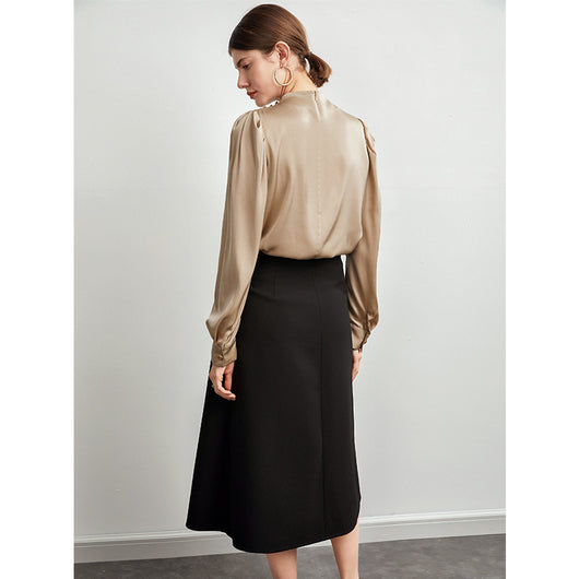 Blusa de Seda Estilo Hong Kong para Mujer - Manga Larga Francesa Ligera - Image 7