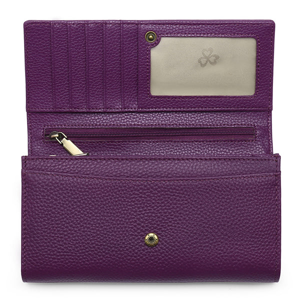 Cartera Larga de Cuero Genuino para Mujer - Diseño Europeo Premium