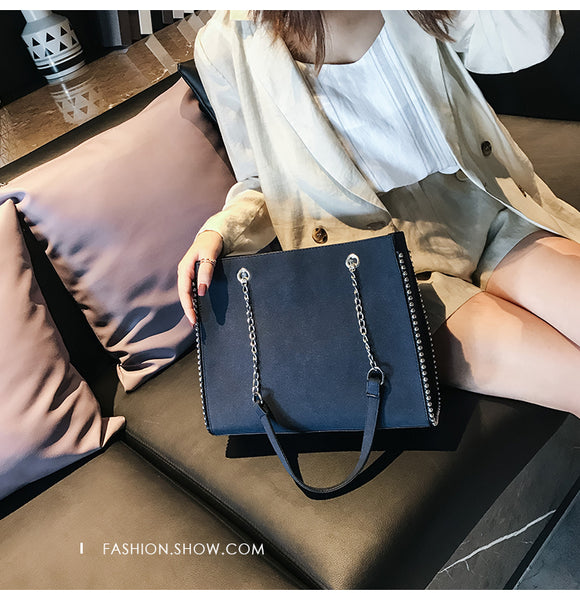 Bolso de Hombro Cadena Remaches Lujo