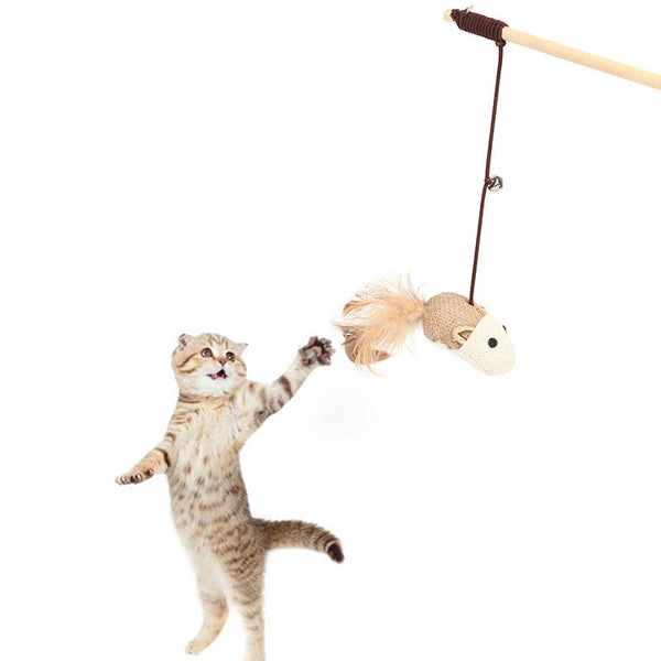 Juguete Interactivo para Gatos con Cuerda de Cáñamo