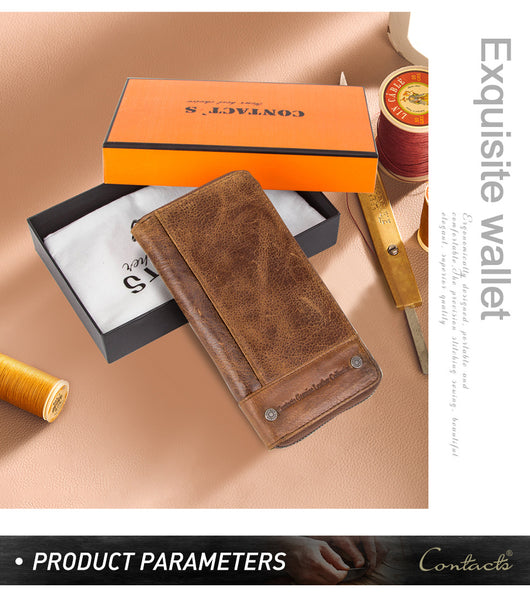 Cartera de Cuero Genuino con Protección Anti-fraude para Hombre - Image 23