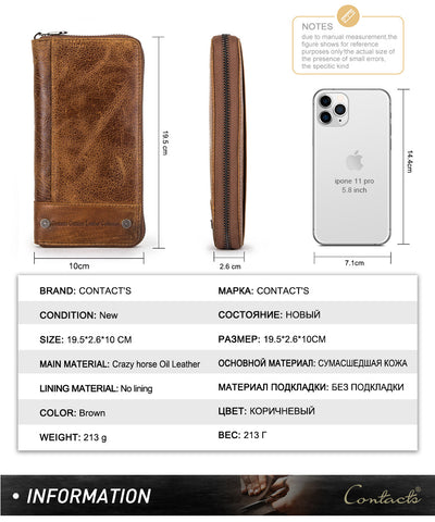 Cartera de Cuero Genuino con Protección Anti-fraude para Hombre - Image 9