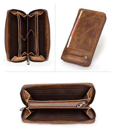 Cartera de Cuero Genuino con Protección Anti-fraude para Hombre - Image 43