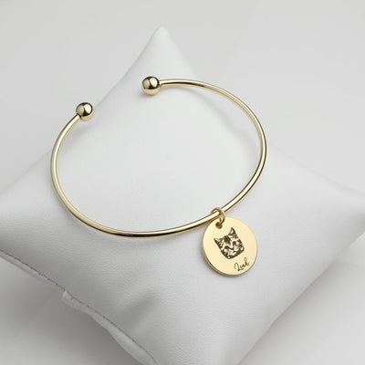 Pulsera de Acero Titanio con Grabado de Foto de Mascotas - Joyería Personalizada - Image 13