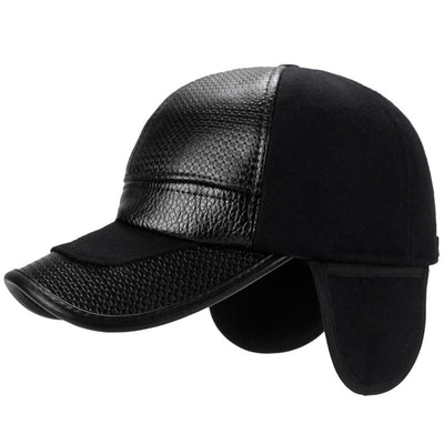 Gorra de Béisbol en Cuero PU Acolchada y Térmica para Hombre - Image 4