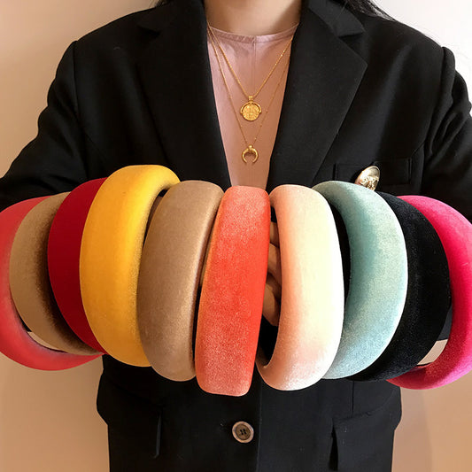 Diadema de Terciopelo Arcoíris - Accesorios para el Cabello Estilo París