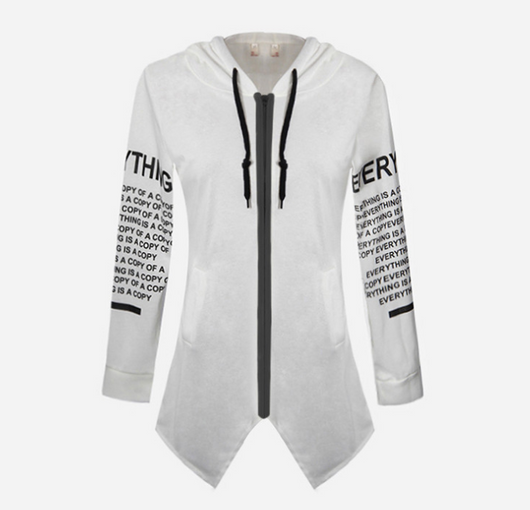 Sudadera con Capucha y Cierre Frontal - Diseño Moderno con Letras Estampadas - Image 9