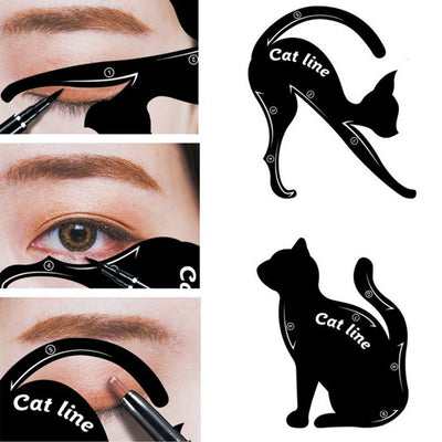 Plantilla de Delineador Felino y Sombra de Ojos - Herramienta de Maquillaje Cat Eye