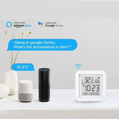 Sensor WiFi de Temperatura y Humedad para Hogar Inteligente con Pantalla y Control por Voz - Image 4