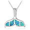 Whale Tail Opal Pendant Azul Q1 pc