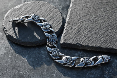 Pulsera Route 66 Acero Titanio - Image 3