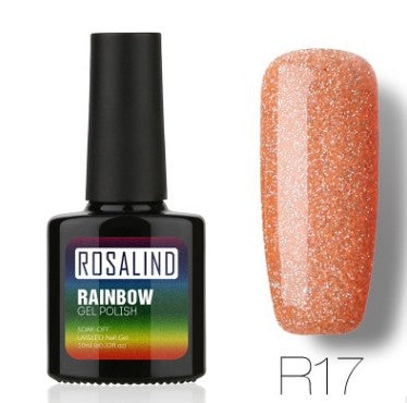 Esmalte de Gel Fotocurable ROSALIND sin Químicos - Sistema Arcoíris con Brillos - Image 23