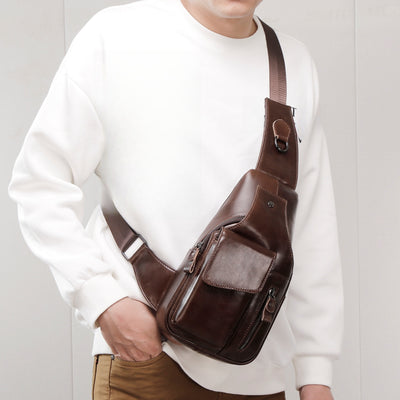 Bolsa Bandolera de Cuero Genuino para Hombre - Estilo Vintage Multifuncional - Image 28