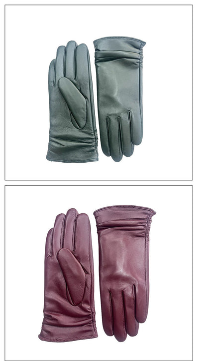 Guantes de Cuero Oveja para Mujer con Pantalla Táctil - Invierno Cálido - Image 17