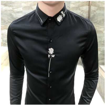 Camisa Casual Manga Larga Slim Fit Tendencia - Image 9