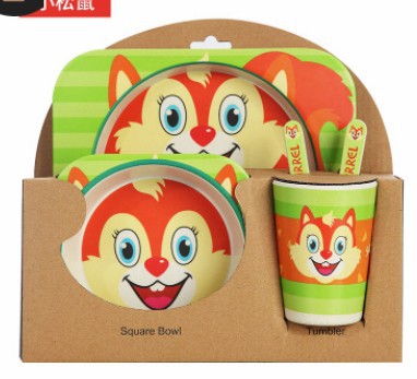 Juego de Vajilla Infantil 5 Piezas - Platos y Vasos de Fibra de Bambú Natural para Bebés - Image 23