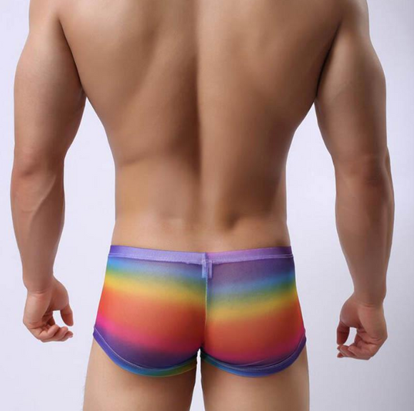 Bóxer Transparente para Hombre con Degradado Arcoíris