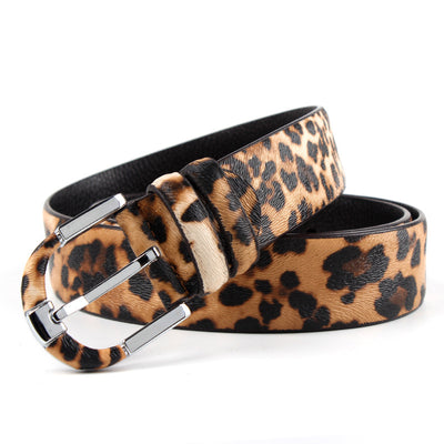 Cinturón de Cuero Estampado Leopardo para Mujer - Image 2